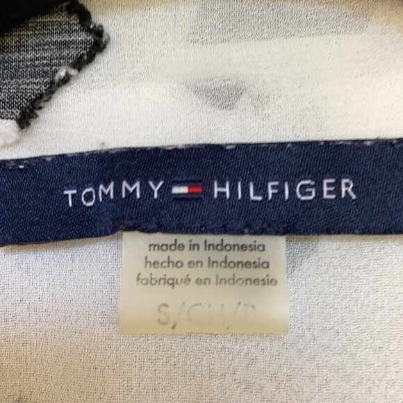 Tommy Hilfiger sleeveless geo print top tie on front - Picture 3 of 5